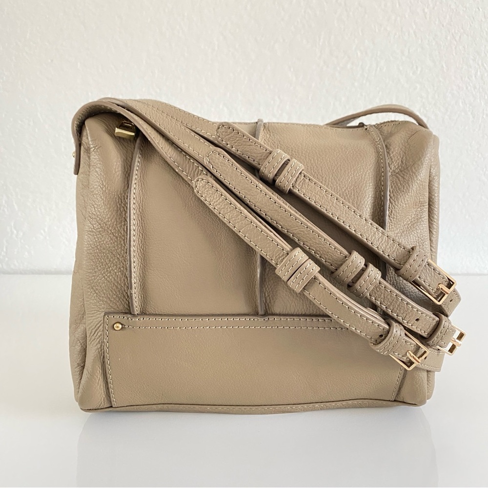 Kelsi Dagger buckle belt leather cross body bag